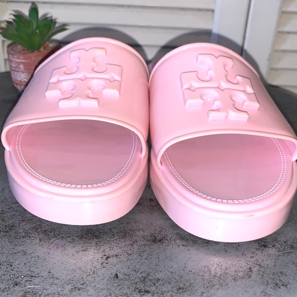 Tory Burch Eleanor Jelly Double T slides size Petunia 8 - Picture 6 of 13
